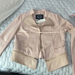Soft pink Moto jacket